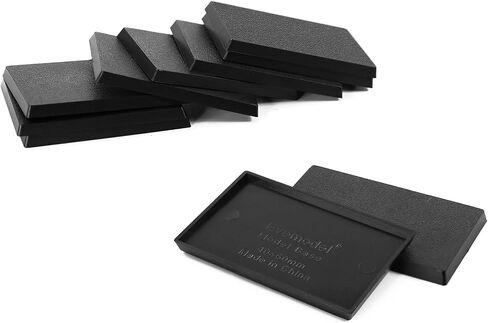 Evemodel Rectangle Model Bases Black Plastic for Wargames Table Top (25 * 50mm-40pcs) in Saudi Arabia