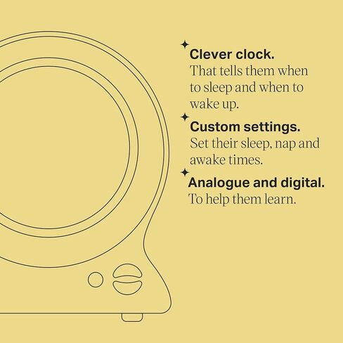 ساعة تدريب النوم جروكلوك من تومي تيبي، ساعة منبه وإضاءة ليلية للأطفال الصغار، تعمل بمنفذ USB in Kuwait