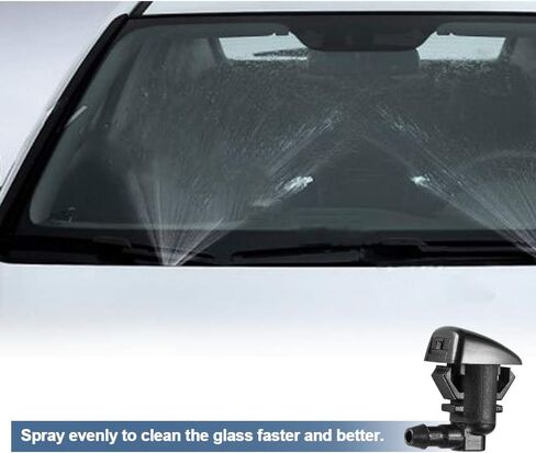 مجموعة فوهات غسالة الزجاج الأمامي تحل محل 7T4Z-17603-A 7T4Z-17603-A-JET المتوافقة مع 2007-2011 Edge، 2007-2010 Lincoln MKX Spray Jet Kit قطعتان in Kuwait