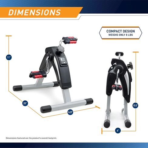 دورة تمرين الساق والذراع بدواسة صغيرة تحت المكتب من مارسي مع تمارين الساق للعلاج الطبيعي بمقاومة مغناطيسية قابلة للتعديل in Kuwait