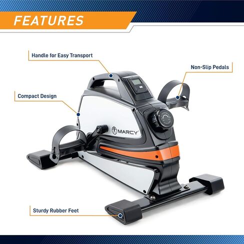 Marcy Under Desk Mini Pedal Leg and Arm Exercise Cycle with Adjustable Magnetic Resistance Physical Therapy Leg Exercisers in Saudi Arabia