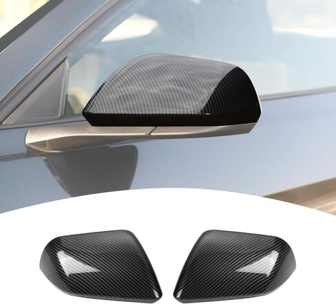 for Mustang Side Mirror Cover Trim Carbon Fiber for Ford Mustang 2015-2024 Carbon Fiber Exterior Accessories 2pcs (Not for Mirror with Turn Light) in Saudi Arabia