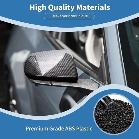 for Mustang Side Mirror Cover Trim Carbon Fiber for Ford Mustang 2015-2024 Carbon Fiber Exterior Accessories 2pcs (Not for Mirror with Turn Light) in Saudi Arabia