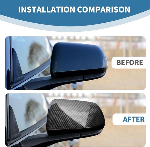 for Mustang Side Mirror Cover Trim Carbon Fiber for Ford Mustang 2015-2024 Carbon Fiber Exterior Accessories 2pcs (Not for Mirror with Turn Light) in Saudi Arabia