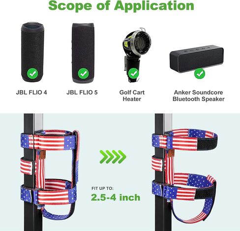 10L0L Golf Cart Portable Speaker Mount with Adjustable Strap, Outdoor Bluetooth Wireless Speaker Holder in Saudi Arabia