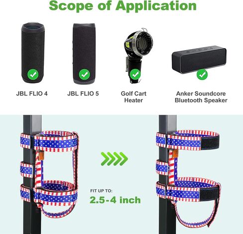 10L0L Golf Cart Portable Speaker Mount with Adjustable Strap, Outdoor Bluetooth Wireless Speaker Holder in Saudi Arabia