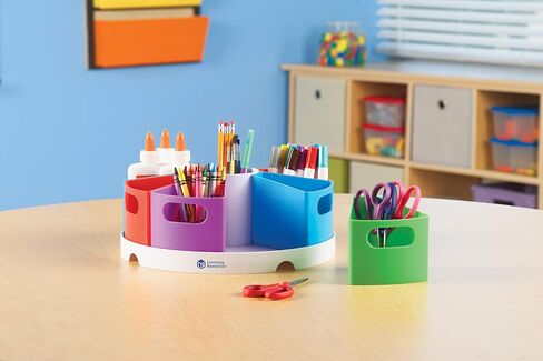 Learning Resources Create-a-Space Storage Center, 10 Piece set - Desk Organizer for Kids, Art Organizer for Kids, Crayon Organizer, Homeschool Organizers and Storage in Kuwait
