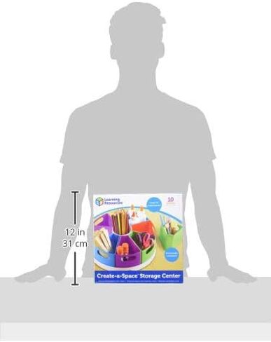 Learning Resources Create-a-Space Storage Center, 10 Piece set - Desk Organizer for Kids, Art Organizer for Kids, Crayon Organizer, Homeschool Organizers and Storage in Kuwait