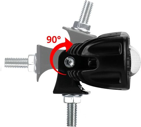 مصباح عمل LED QWORK 600 Lumens مع غطاء من سبائك الألومنيوم - قطعتين - مقاوم للماء IP68، 30 وات، 12 فولت - 80 فولت تيار مستمر، ضوء تحذير للمنطقة الحمراء - للمستودع، المزرعة، البناء، رافعة شوكية، حفارة، جرافة in Kuwait