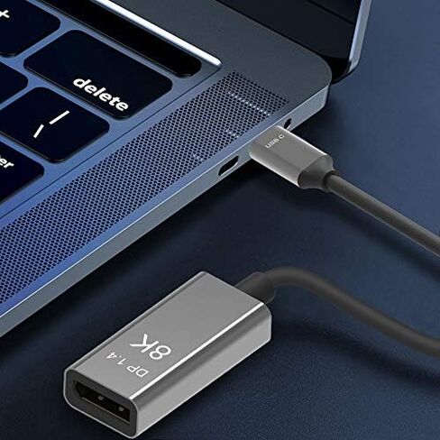 كابل USB C إلى DisplayPort 1.4 8K 8K@60 هرتز 4K@144 هرتز ذكر إلى أنثى محول Thunderbolt 3 إلى DisplayPort محول 25 سم in Kuwait