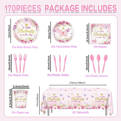 لوازم حفلات أعياد الميلاد الجنية، أطباق ورقية، مناديل مفارش مائدة زهرية، أكواب أدوات مائدة للاستعمال مرة واحدة، مجموعة أدوات مائدة لتزيين حفلات استقبال المولود الجديد، حفلات خرافية للفتيات، تخدم 24 عامًا in Kuwait