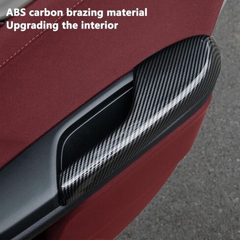 Door Armrest Interior Panel Trim Cover Carbon Fiber Pattern Compatible with Honda 10th Civic 2016-2021 Accessories in Kuwait