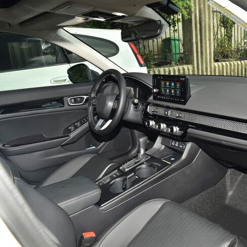 Door Armrest Interior Panel Trim Cover Carbon Fiber Pattern Compatible with Honda 10th Civic 2016-2021 Accessories in Kuwait