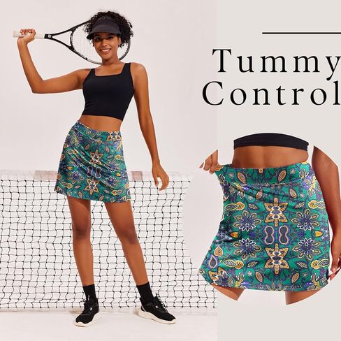 Ekouaer Women's Athletic Skorts Lightweight Golf Skirts Inner Shorts Pocket Tennis Workout Sports Pickleball Skort in Saudi Arabia