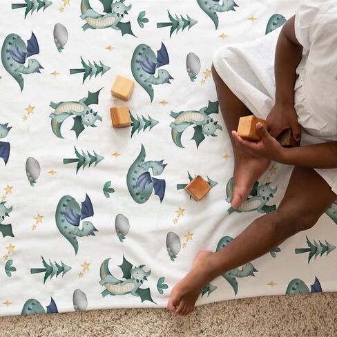 Cartoon Fairy Tale Dragon Moon Stars Clouds Trees Baby Blanket for Boy Girl Watercolor Dragons Flannel Swaddle Blanket Soft Receiving Blankets for Crib Newborn Nursery Toddler Bed Blanket 30x40 in Kuwait