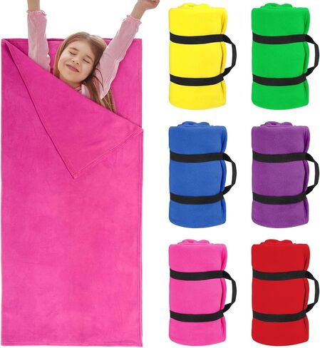 Tudomro Kids Nap Mat الصغار لمرحلة ما قبل المدرسة الرعاية النهارية بطانية قيلولة مع وسادة مرفقة وحزام مطاطي بطانية سرير من الصوف الناعم تناسب معظم سجادات الأطفال مقاس 51.18 × 50 بوصة (متعددة الألوان، 6 قطع) in Saudi Arabia