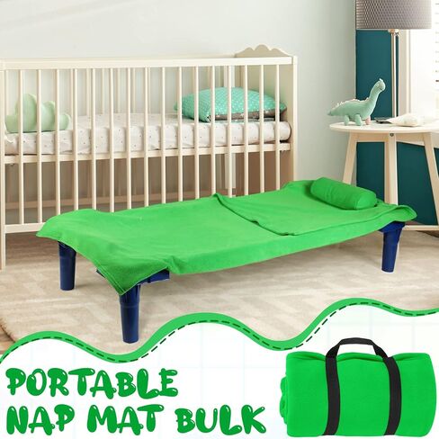 Tudomro Kids Nap Mat الصغار لمرحلة ما قبل المدرسة الرعاية النهارية بطانية قيلولة مع وسادة مرفقة وحزام مطاطي بطانية سرير من الصوف الناعم تناسب معظم سجادات الأطفال مقاس 51.18 × 50 بوصة (متعددة الألوان، 6 قطع) in Saudi Arabia
