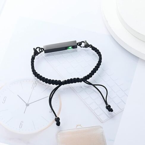 2 قطعة سوار الجرة للرماد للنساء كريستال مكعب مجوهرات جنائزية للرماد حجم قابل للتعديل سوار تذكاري (أخضر) in Kuwait