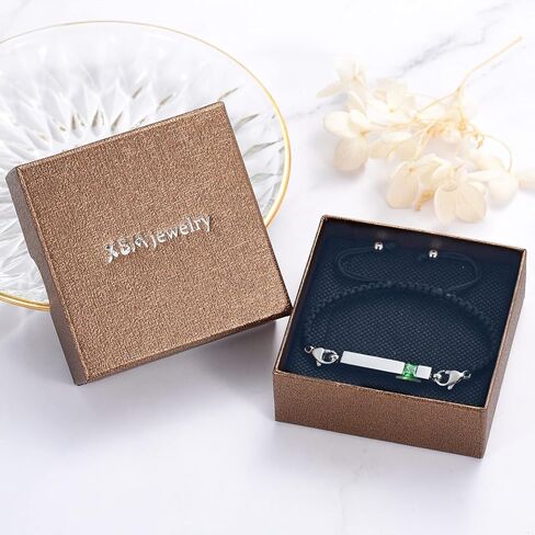 2 قطعة سوار الجرة للرماد للنساء كريستال مكعب مجوهرات جنائزية للرماد حجم قابل للتعديل سوار تذكاري (أخضر) in Kuwait