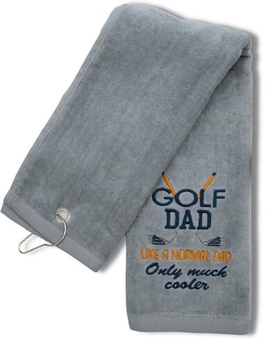 Mulligan | Funny Golf Towel for Men or Woman Golfer Gifts - Embroidered Tri-fold Golf Towel for Golf Bags, Golf Accessories, Novelty | Birdie in Saudi Arabia