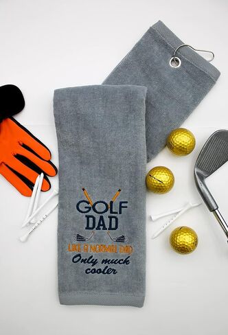 Mulligan | Funny Golf Towel for Men or Woman Golfer Gifts - Embroidered Tri-fold Golf Towel for Golf Bags, Golf Accessories, Novelty | Birdie in Saudi Arabia