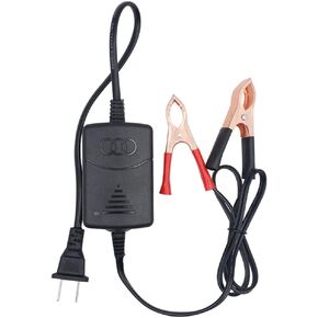 12V Sealed Lead Acid Battery Charger, SLA Battery Charger 1300mA with Crocodile Clip, Short Circuit Protection Green