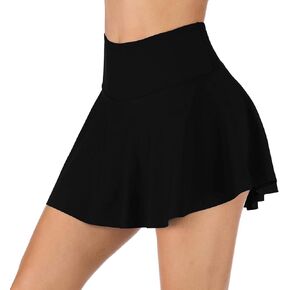 Women's Bathing Suit Swim Skirt High Waisted Build-in Brief Tummy Control Tankini Bottoms