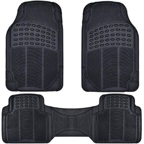 BDK Contour Liners - Original Heavy Duty Rubber Floor Mats for Car SUV Truck & Van - All Weather Protection (Original)