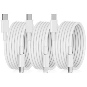 USB C to USB C Charging Cable 3Pack，10ft 60W Fast Charging USB Type C to Type C Cable Compatible for iPhone 15/15 Pro/15 Plus/15 Pro Max,iPad Pro12.9/11, iPad Mini 6, iPad Air 4/5,Samsung S23/22
