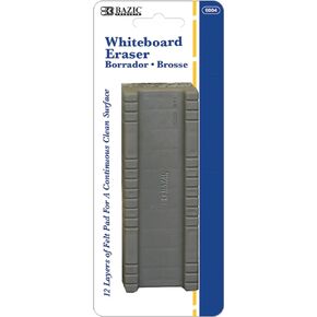 BAZIC Whiteboard Eraser Peel-Away 12 Layers, Dry Erase Erasers for White Board Chalkboard, Cleaner Wiper, 1-Pack
