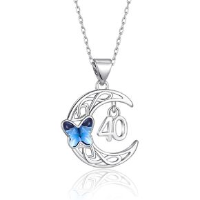 18th/40th/50th Birthday Gifts for Girls Celtic Knot Moon Butterfly Pendant Jewelry for Daughter Granddaughter