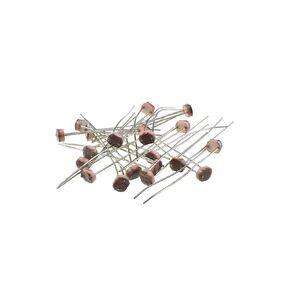 Hao Pro Light Sensitive Resistor GL5539 Photo Light Sensitive Dependent Resistor Optoresistor Dusk on Dawn Off Allow Electricity Flow Long Pins Easy Install for Garden Solar Lights Bird Clock 20PCS