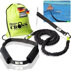 Premium Swim Trainer Suitable for Any Pool, Optimal Swimming Without Counter-Current System, Padded Swim Belt with Tube 1-20kg Traction, Tested and Certified, Made in Germany
