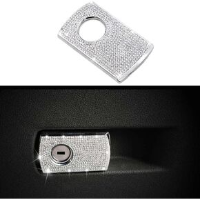 Pursuestar بلينغ كريستال السيارة الداخلية تقليم مساعد الطيار تخزين صندوق القفازات التبديل مقبض غطاء اليد سحب ملصقات صائق لسيارات BMW 5 525i 530i 540i 6GT 7 سلسلة X3 X4 X5 X6 X7 M5 G30 G32 G11 G01 AWD in Kuwait