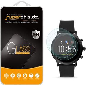 Supershieldz (3 Pack) Designed for Fossil Gen 5 Smartwatch Carlyle HR Tempered Glass Screen Protector, Anti Scratch, Bubble Free