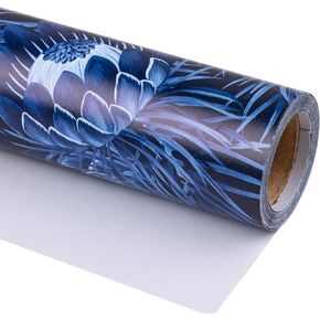 RUSPEPA Wrapping Paper Roll - Mini Roll - Pink Flower Design Great for Birthday, Party and Baby Shower - 17 Inches X 32.8 Feet