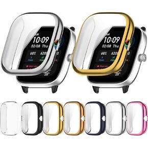 حافظات TPU الناعمة المخصصة لملحقات حافظة ساعة Amazfit GTS 4 Mini وغطاء كامل لشاشة الساعة لـ Amazfit GTS 4 Mini (ليس لـ GTS4) (7 ألوان)