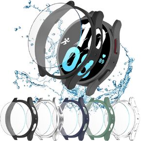 [3+3 عبوات] حافظة حماية شاشة Cuteey لساعة Samsung Galaxy Watch 5 4 40 مم، غطاء ممتص للصدمات من البولي كربونات غير اللامع مقاوم للماء ومضاد للضباب + 3 عبوات واقي شاشة من الزجاج المقوى لملحقات Galaxy Watch5 4 40 مم in Kuwait