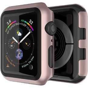 Punkcase for Apple Watch Screen Protector 40mm | 9H Hardened Tempered Glass iWatch 5 Cover | Full Body Bumper Case | Ultra Slim Protection for Apple iWatch Series 5/4 (Black)