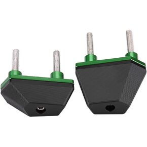 Pair Of Frame Sliders, Frame Slider, Universal Motorcycle Cnc Aluminum Anti-Collision Protector Compatible With Z800 2013-2016, Z1000 2007-2009, Z750 2007-2014(Green)