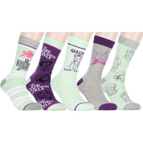 Bioworld The Golden Girls Adult 5 Pair Casual Crew Socks Set