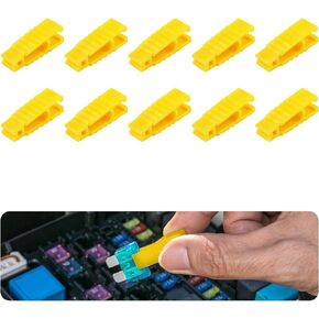 10PCS Car Fuse Puller Tool Kit,Mini Automotive Fuses Extraction Tools for Replacing Fuses,Universal Car Fuse Removal Tool Kit Car Accessories for Most Cars Trucks Motorcycles (10PCS)