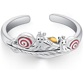 Snail Ring for Women 925 Sterling Silver Adjustable Animals Snail Ring Jewelry Lucky Gifts