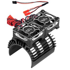 Cooling Fans 30mm 27000rpm Motor Fan with Metal Heatsink 4068 4076 4082 4092 Brushless Motor Heatsink Update Parts for 1/8 RC Car 40mm 42mm Brushless Motor,Red