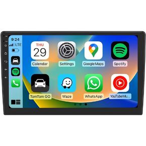 Eonon Double Din Car Stereo Support Wireless Apple CarPlay Double Din Radio، 10.1 بوصة QLED Android Auto Double Din Stereo Support Type-C USB Quick Charge-X3PLUS in Kuwait