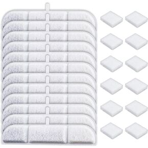 12 Packs Replacement Filters for DownyPaws Pet Wireless Cat Water Fountain 84oz/2.5L, Filter for Cat and Dogs Water Fountain DPWFP6
