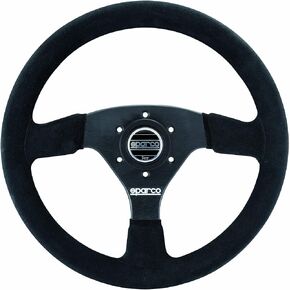 Sparco 015R323PSNR Suede Steering Wheel , Black