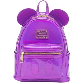 Loungefly Disney Mickey Mouse Holographic Series Womens Backpack - Amethyst