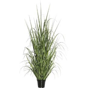 Vickerman Everyday 36" Artificial Potted Green Ryegrass with Black Plastic Pot - Faux Grass Plant Decor - Home or Office Indoor Greenery Accent - Maintenance Free