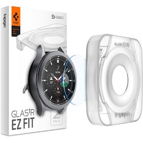 Spigen Tempered Glass Screen Protector [GlasTR EZ FIT] designed for Galaxy Watch 4 Classic (42mm) - 2 Pack